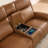 3-Seat Dual Motor Genuine Leather zero clearence recliner Power Recliner Sofa With Power Headrest And Console-119399925