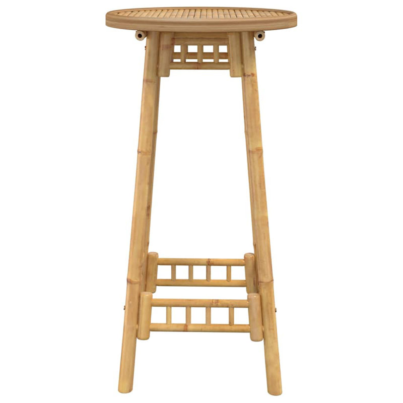 Outdoor Bar Table Bamboo Tall Footrest Outdoor Bar Table Round