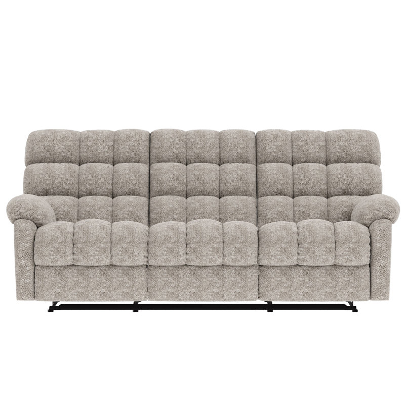 Canapé double inclinable, chenille beige, Beige
