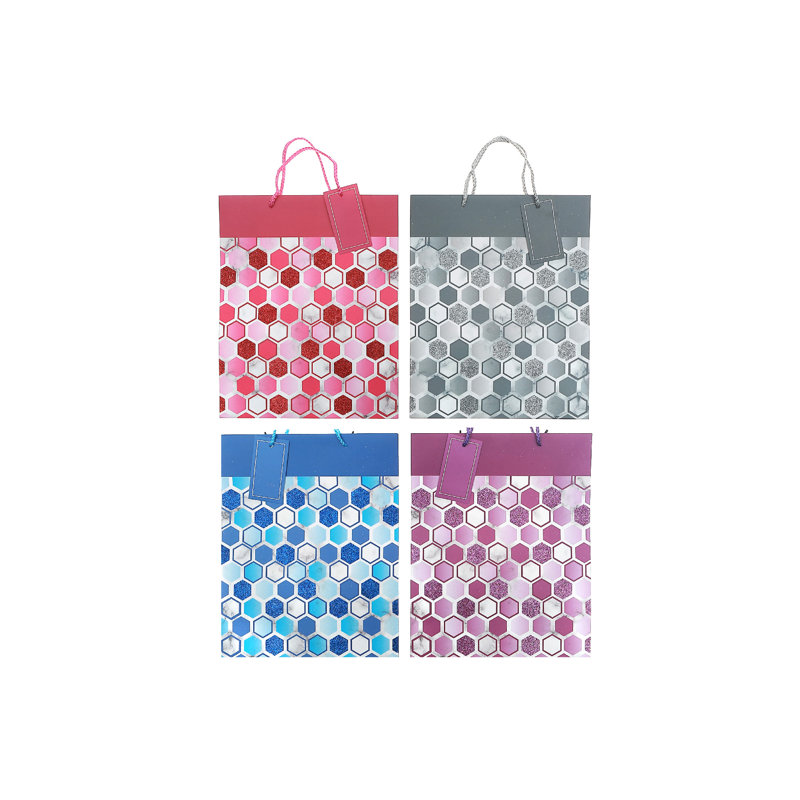 Ensemble de 12 sacs-cadeaux à paillettes assorties