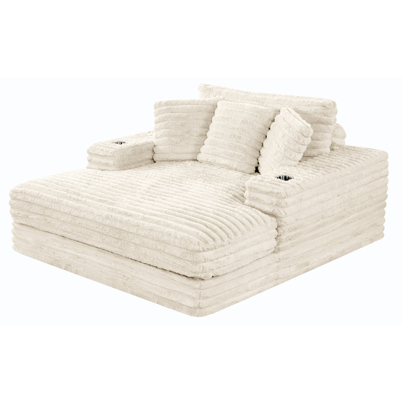 Méridienne extra large Plush, Beige