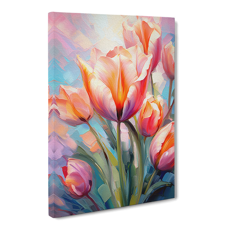 Tulip Flower Impressionism - Print, 60cm H x 40cm W x 3cm D