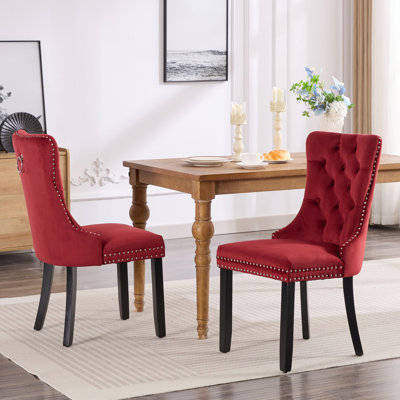 Ensemble de 2 chaises de salle à manger Classic Velvet