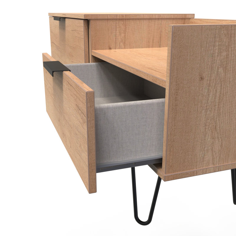 Taeyah TV Console Unit, Oak Wood