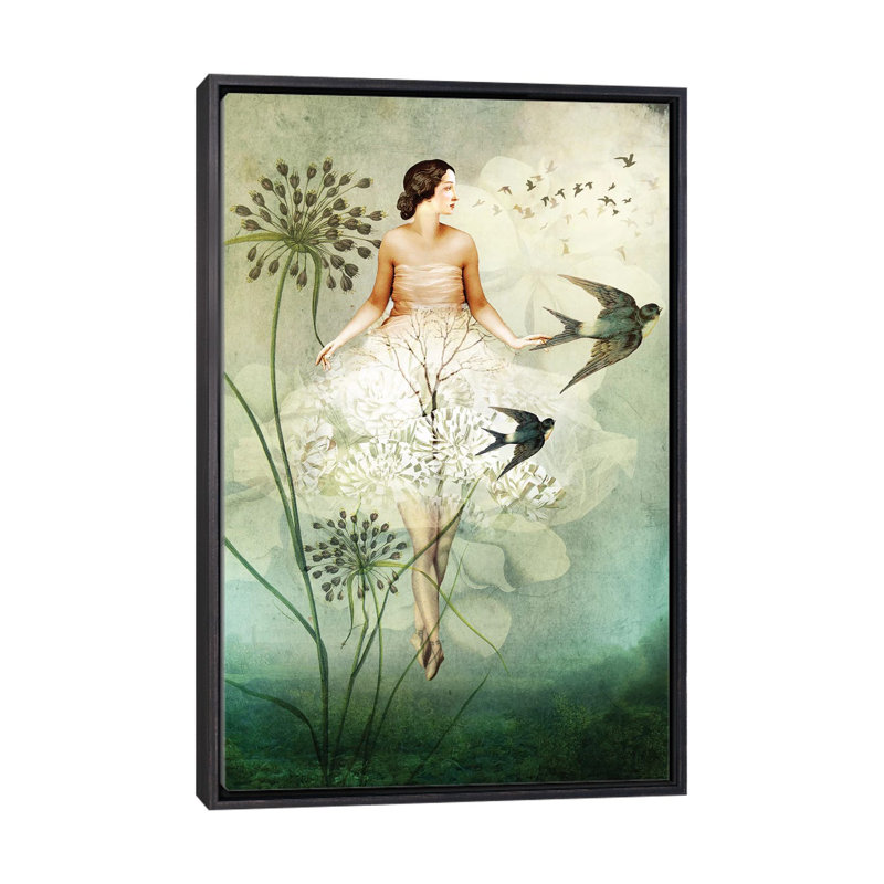 «Flyby» par Catrin Welz-Stein, reproduction, Toile encadrée noir délavé, H 40 po x l 26 po x P 1,5 po