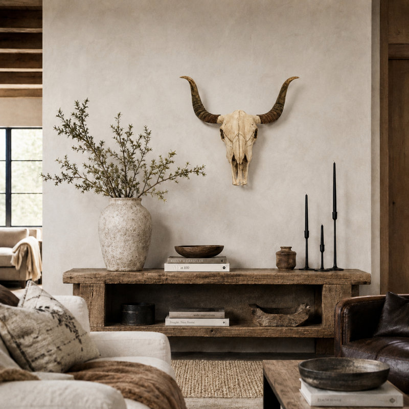 Décoration murale crâne de bull