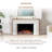 Modern Ember Arrie Smart Electric Fireplace Mantel Package | 33” Firebox Heater | Wi-Fi App