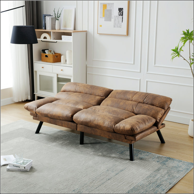 Hillert Upholstered 70.08'' Sofa, Coffee Microsuede Incorrect