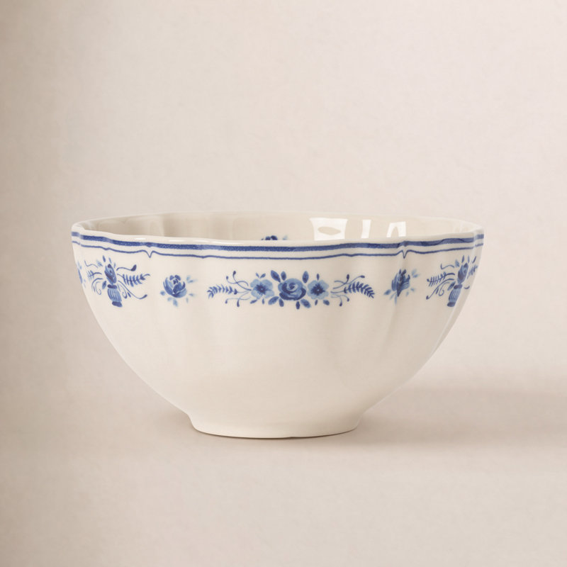 Vila Pasta Bowls, Beige/Blue