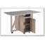 Table de salle à manger pliante et mobile avec armoire de rangement et étagères pour les cuisines compactes