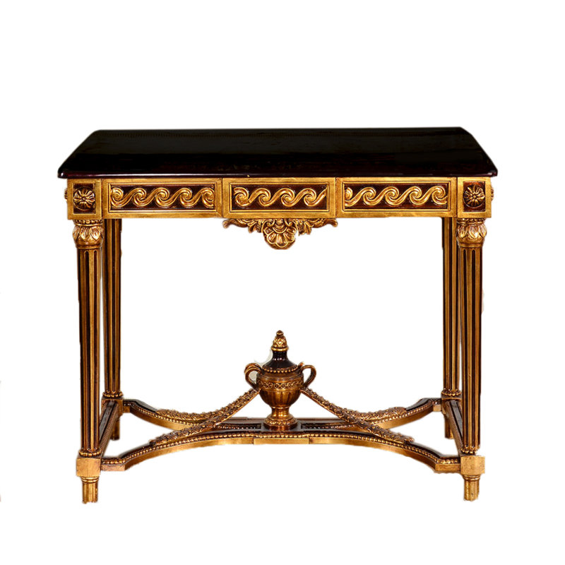 Aurora 48.75'' W Console Table, Black, 	32" H x 48.75" W x 18.88" D