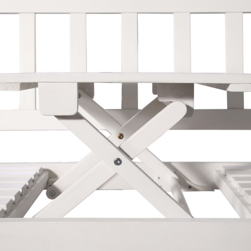 Garnich Solid Wood Acacia Outdoor Bench, White