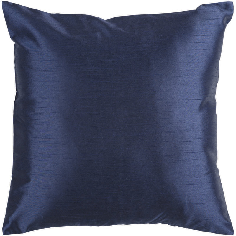 Teal Polyester Square Throw Pillow with Down Fill