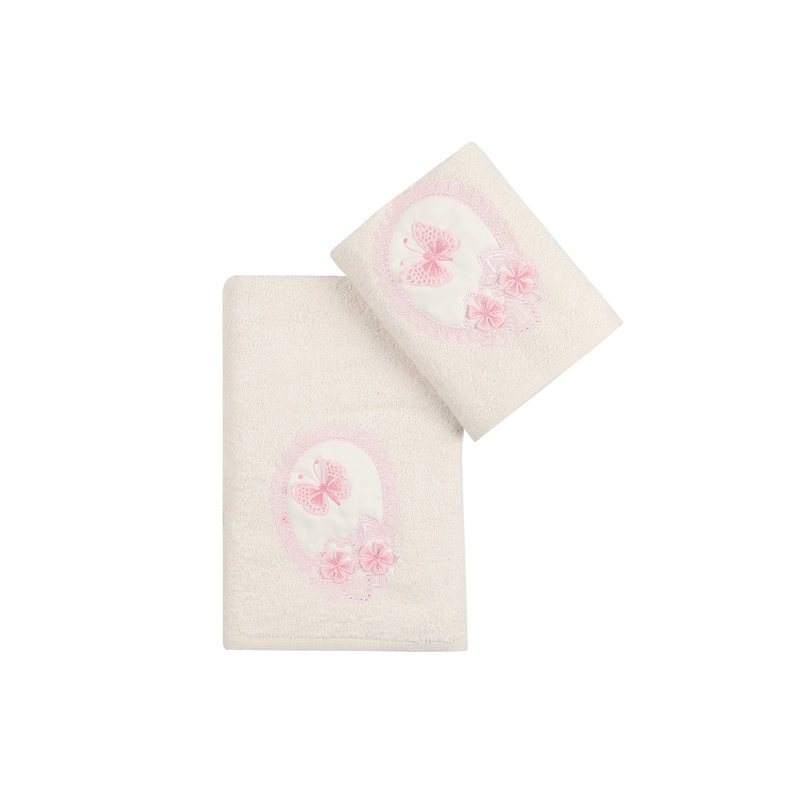 Ensemble de serviettes 2 pièces, Crème