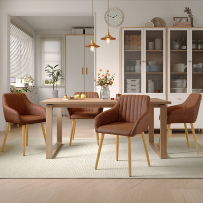 49.5cm H Faux Leather Upholstered  Dining Chair