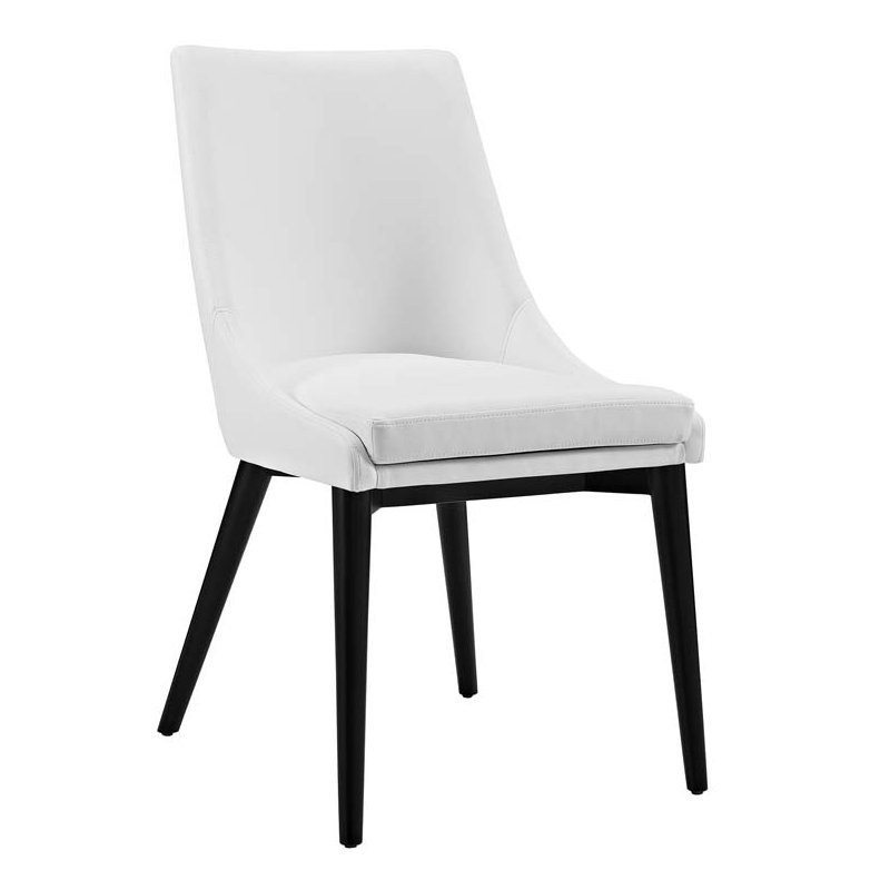 Chaise en vinyle Viscount, Blanc