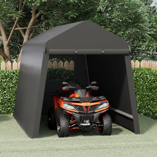 Portable Outdoor Storage Shed, Heavy-Duty Steel Frame with Roll-Up Doors and Ventilation, Garage and Garden Storage for Motorcycles, ATV, and Tools,