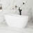 59 Inch Glossy White Acrylic Freestanding Soaking Bathtub