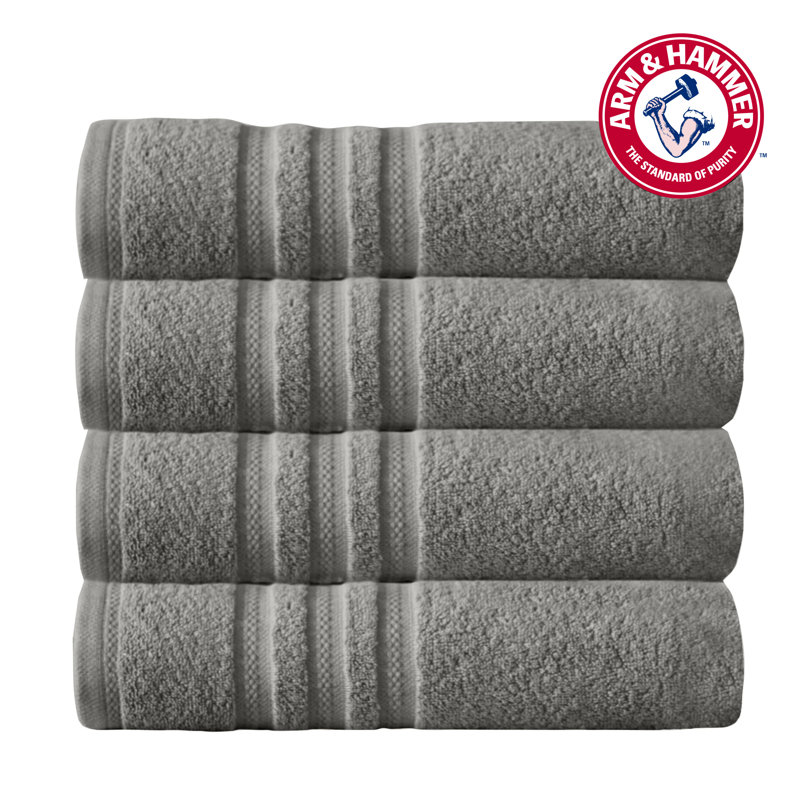 Arm & Hammer Performance Bath Towels, Dark Gray