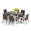 6 - Person Patio Dining Set Rectangular Table with Cushions Included
