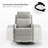 Adwit 26.5"W Modern Swivel Rocker Manual Recliner-99840956