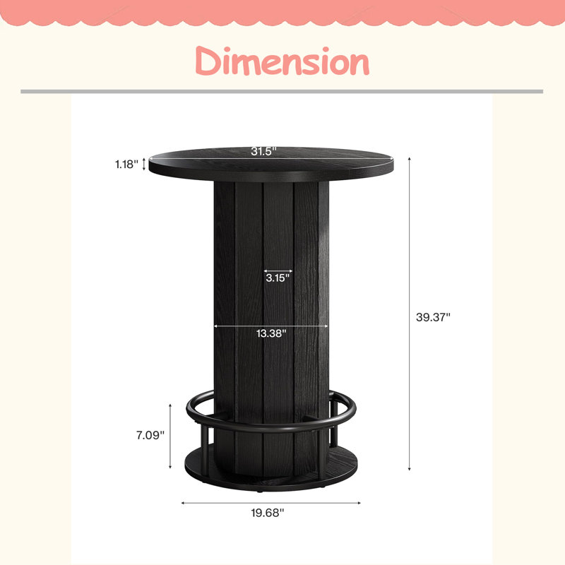 Petite table de réunion, Noir