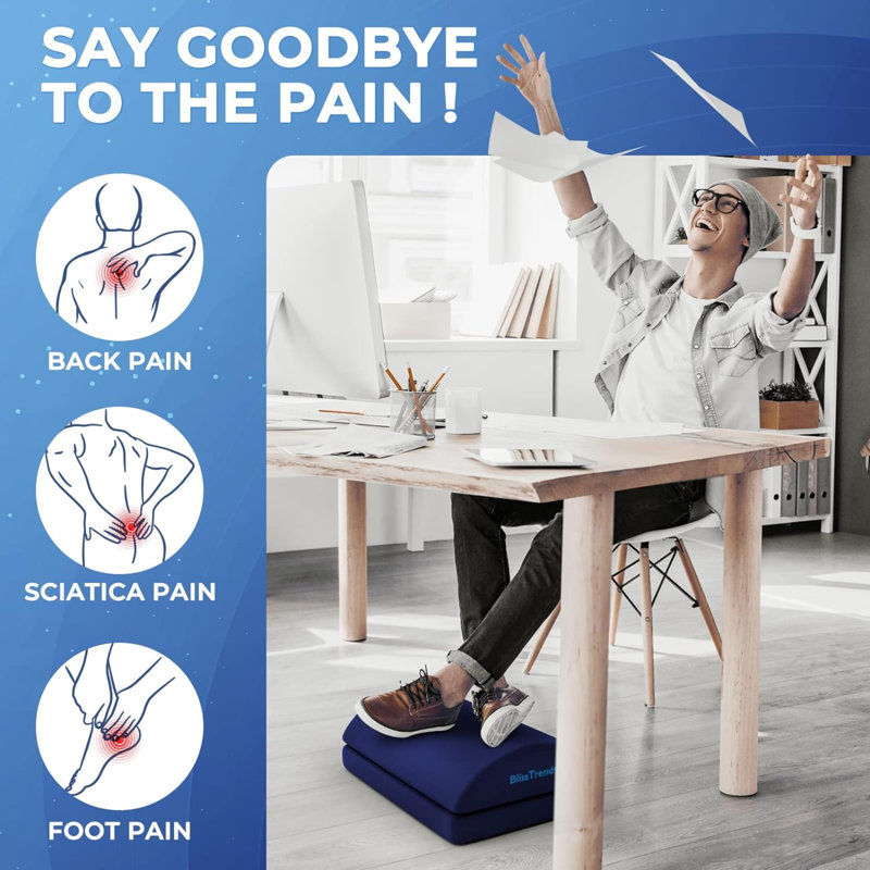 Repose-pieds ToccoLeggero, H 5,07 po x l 9,09 po x P 16,02 po, Bleu