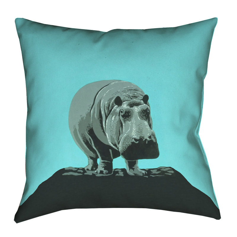 Katelyn Smith Cotton Reversible Throw Pillow, 20" x 20", Teal
