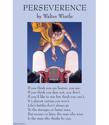 Buyenlarge 'If You Think You Are Beaten' by Walter Wintle Textual Art