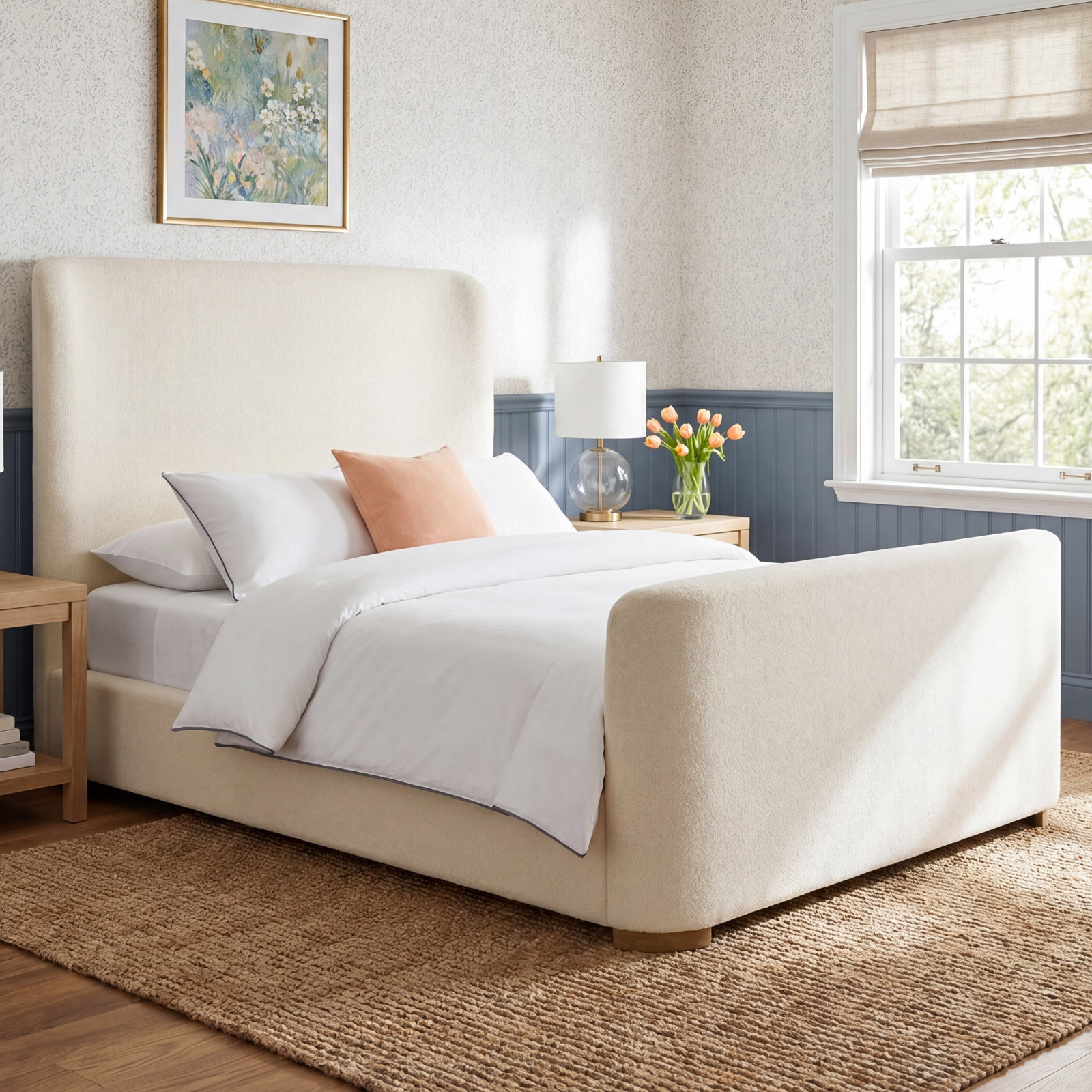 Tyndall Upholstered Sleigh Bed, King 