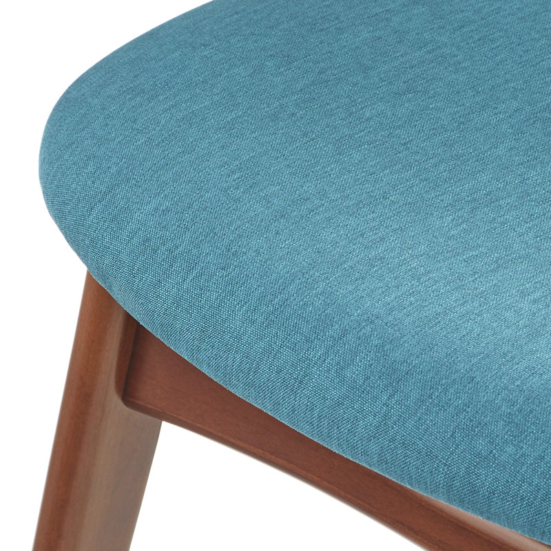 Chaise d'appoint Brunehilde, Noyer, Sarcelle