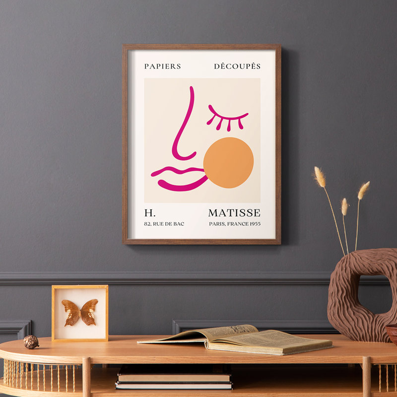 Matisse CLXV Framed Print - Solid Wood, Brown, 10" H x 8" W