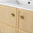 Bathroom Vanity With Vessel Sink, Wall-Mounted Floating White Rectangular Acrylic Integrated Basin Without Faucet, Striped Shelves Layer, Natural Woodgrain Colour