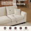 Canapé d'angle modulaire réversible en chenille, 6 pièces, 328 cm de large, avec pouf-747455282