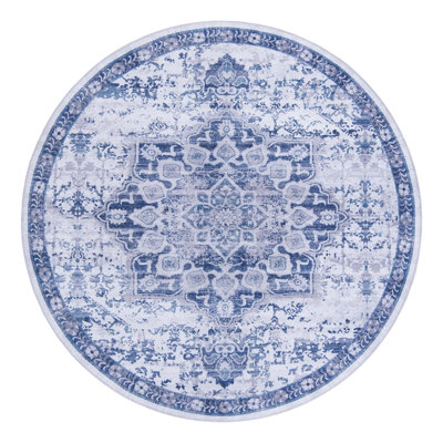 Matsumura Oriental Gray/Blue Area Rug