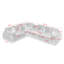Canapé modulaire en L 118 po à 4 sièges courbés 118 po sans assemblage-262225773