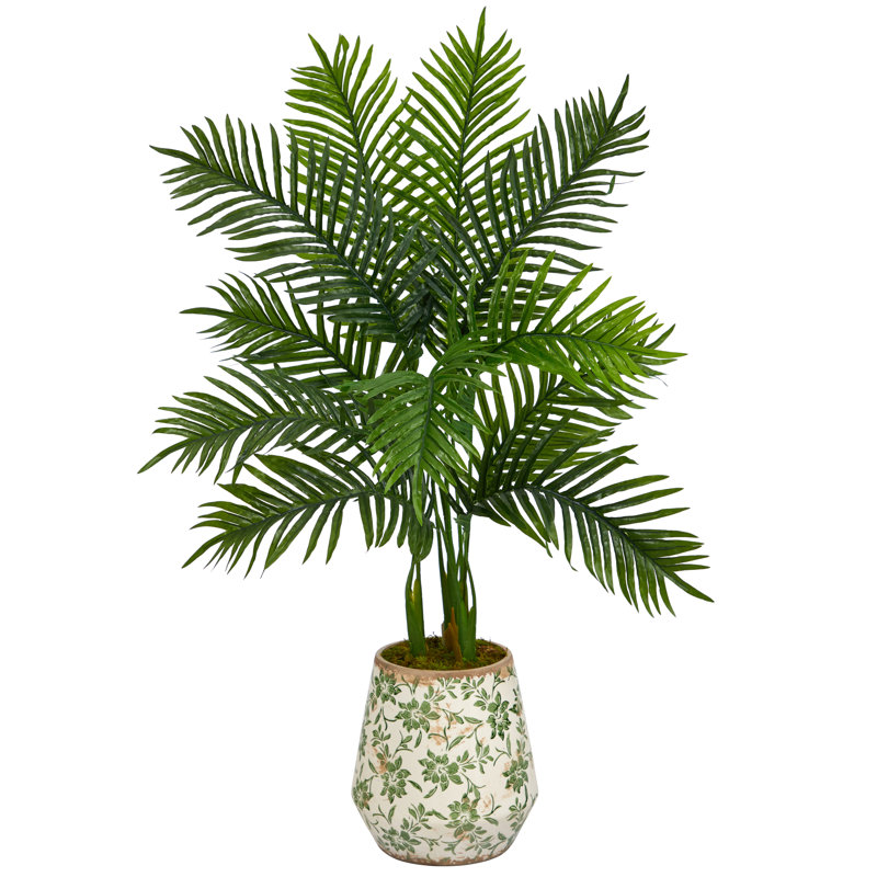 46'' Faux Palm Tree in Ceramic Planter
