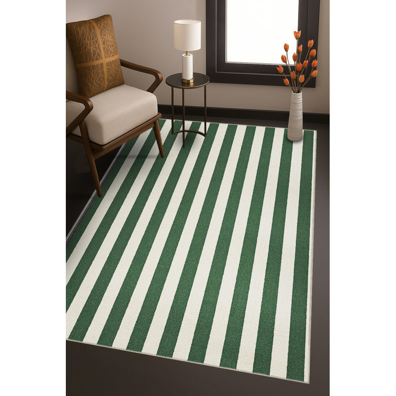 Tapis bleu tissé lavable rétro Mosso, 6'7" x 9'10"