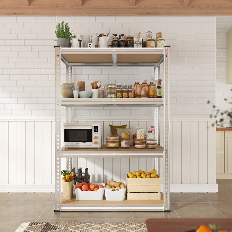 40“w Garage Shelving Unit Adjustable Heavy Duty Storage Shelves, Galvanized, 60" H x 40" W x 19.7" D