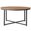 Table basse ronde en bois 35,4 "avec base en X