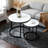 Modern Nesting Round Coffee Table Set of 2, Space-Saving MDF & Metal Accent Table, Easy Assembly Versatile Side Table for Living Room-391039901