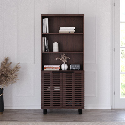 Bookcase W/Doors, Brown