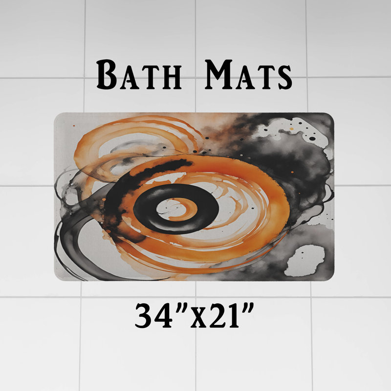 Rideau de douche abstrait, H 72 po x l 70 po