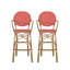 Tabourets d'extérieur en osier et aluminium, ensemble de 2-264246107