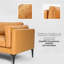 Causeuse coussin orange en cuir véritable-1754149542