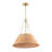 3-Light Modern Coastal Hand-Woven Rattan Pendant Chandelier-92306283