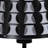  Table Lamp - 16 Inch Open Clover Pattern Black Metal Table Lamp with Plastic Tapered Shade