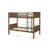 Appolon Twin Over Twin Solid Wood Bunk Bed with Rattan Panels