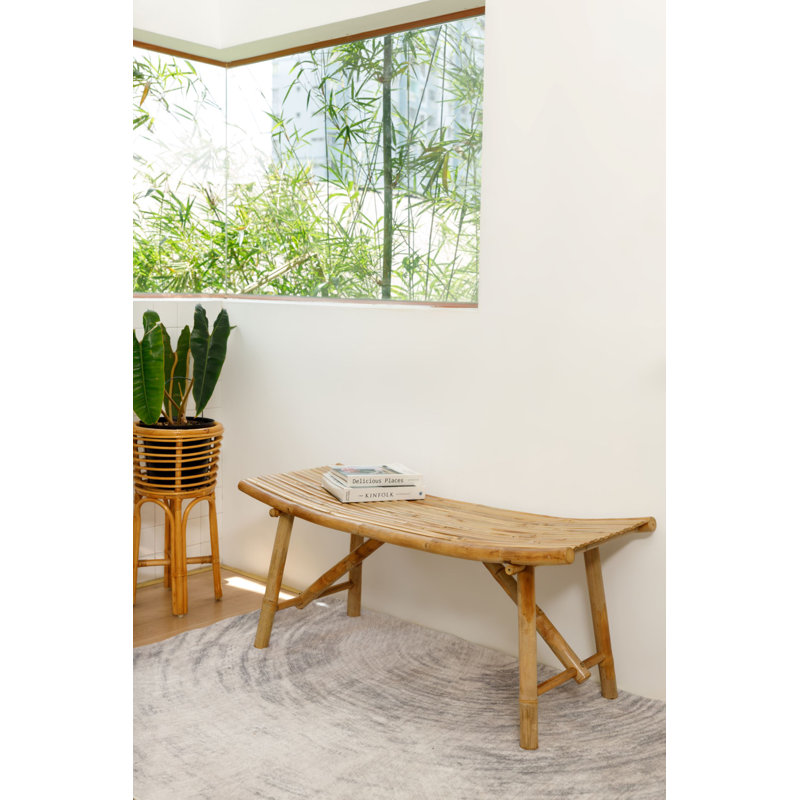 Banc en bois de bambou massif Kesler