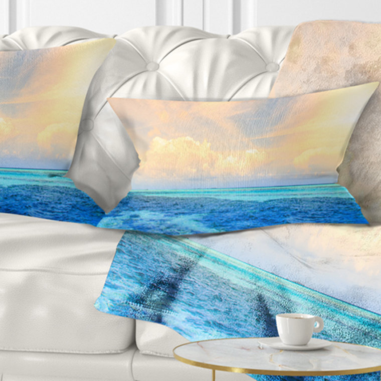 Coussin Seascape Maldives, Rectangulaire, 12 po x 20 po
